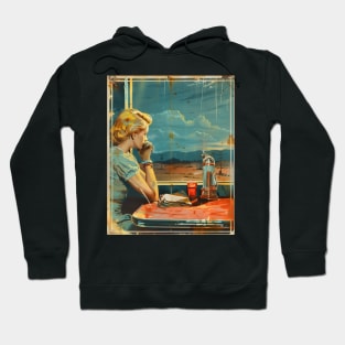 Woman in Diner Wasteland Hoodie